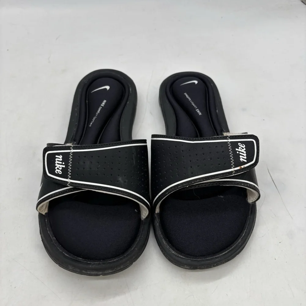 Nike Comfort Footbed Slides Womens 10 Black Sandals Support Slip On